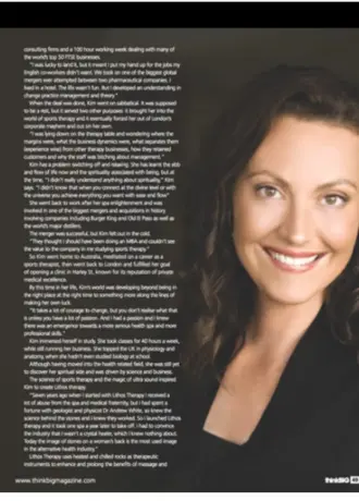 Think big magazine Kim Serafini